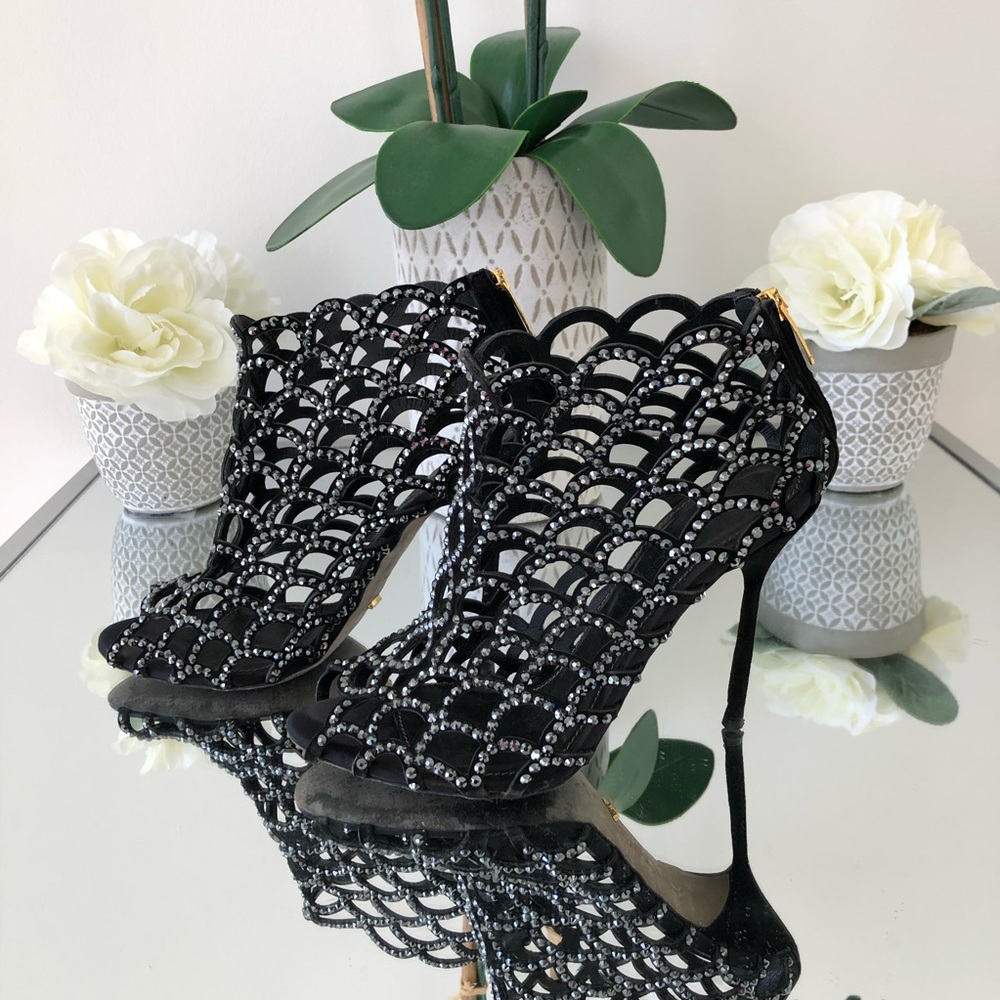 Sergio Rossi Crystal booties 36.5